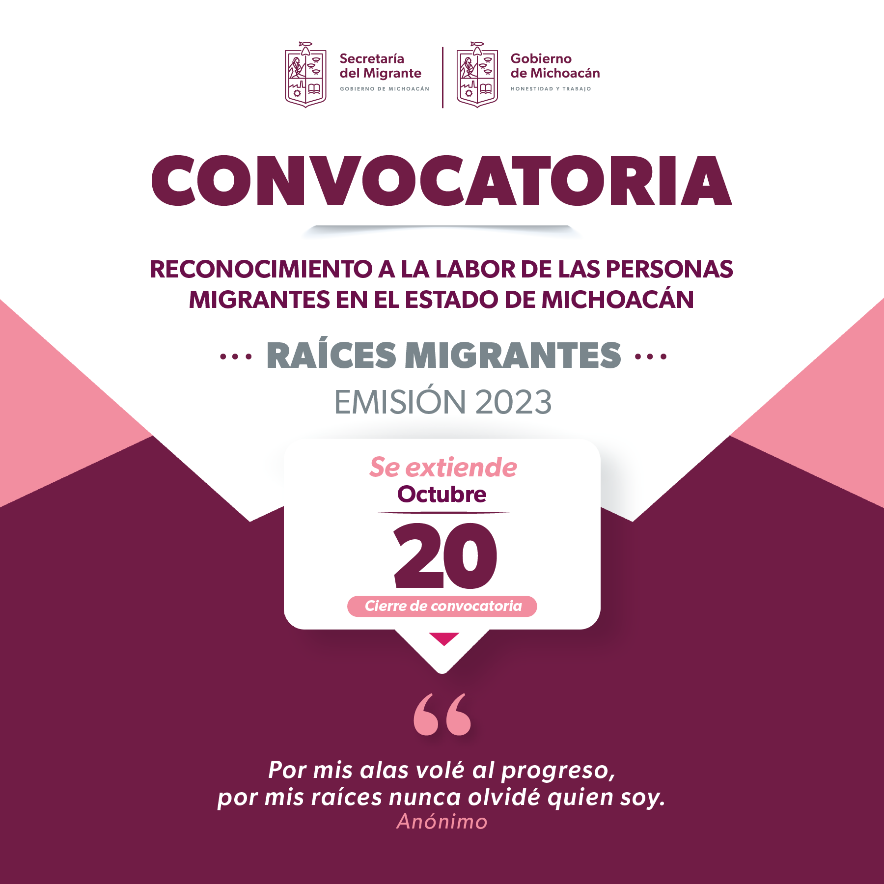 MIGRANTE Este viernes cierra convocatoria para el reconocimiento